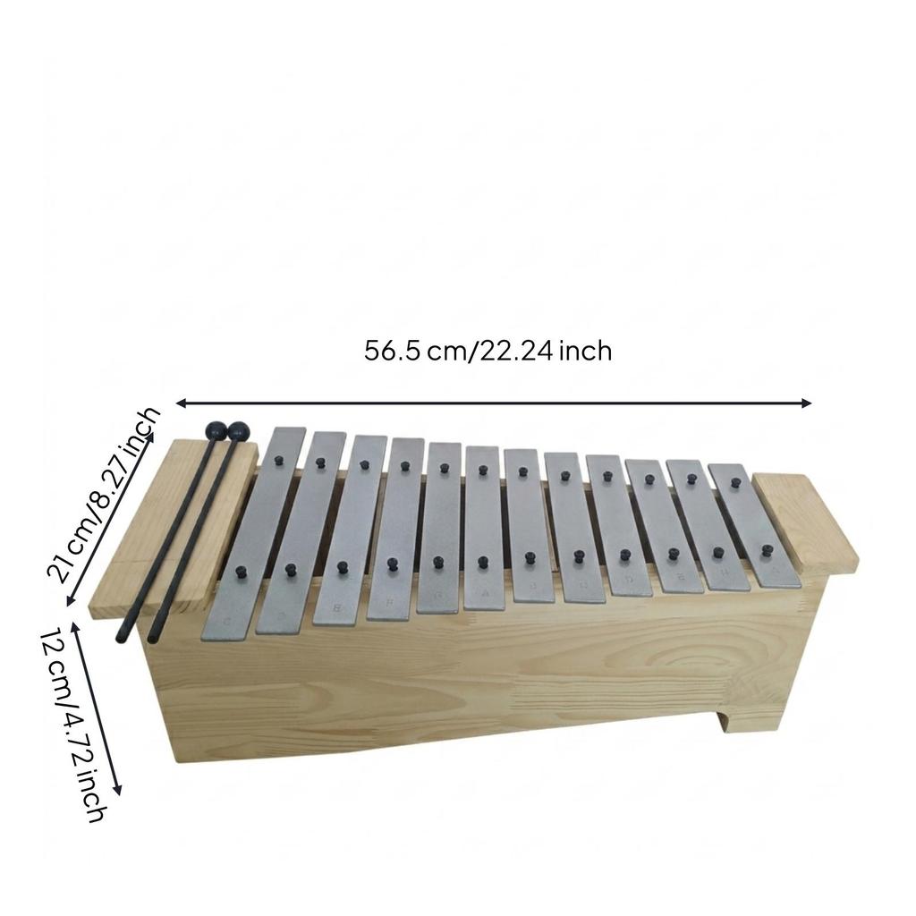 Metallophone Tabletop Glockenspiel Wooden for Preschool, Young Children