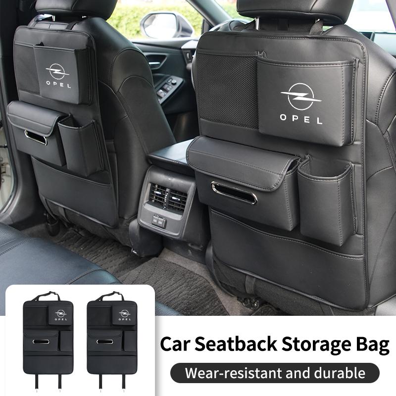 AAADQ1 Car Seatback Organizer Anti-Kick Pad Trunk Storage Bag Accessories For Opel Astra Insignia Corsa Zafira Meriva Mokka Vivaro Vect
