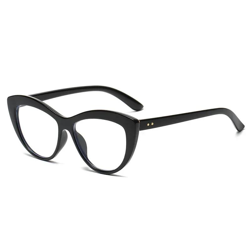  Fashion Eyeglasses Frames for Women Cat Eye Glasses Frame Red White Clear Optical Spectacles Blue Light Blocking Glasses