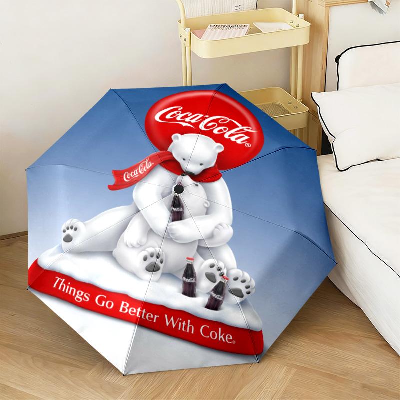 Christmas Gift Halloween Theme Bear Truck Coca Cola umbrella is suitable for all seasons, including home travel and outdoor activities Y11