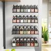 Magnetic Fridge Shelf  Kitchen Seasoning Organizer Black Shelf Storage Rack for Refrigerator Washing Machine Side Organizer