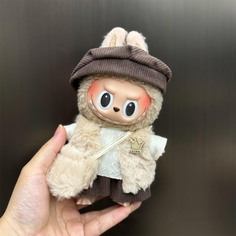 For 17cm Labubu Doll Clothes Fashion Clothes Hoodies Doll Clothes Color Match Hoodies Dolls Accessories Cute Decoration Little Cloths