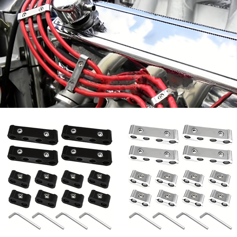 12 Stück/Set Auto Zündkerzenkabel Clip 8MM/9MM/10MM Drahtklemme Trenner Zündverteiler Organizer Elektrisches Auto Zubehör