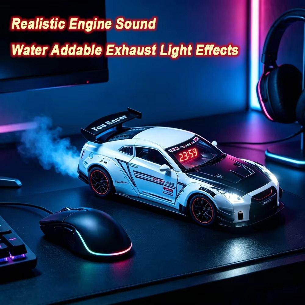 Zink Zinklegierung Körper Hypercar Wecker LED-Anzeige Automodell Uhr Supercar Wecker Heimdekoration