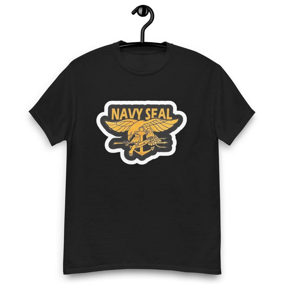 US Navy Special Forces Eagle Anchor Trident Military Graphic T-Shirt S