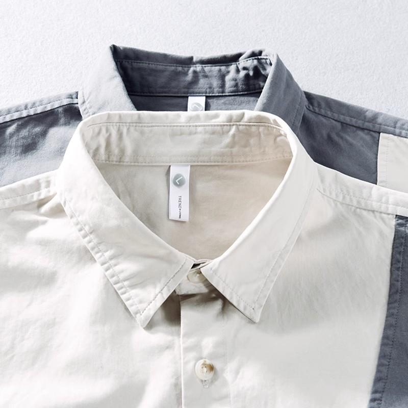 Men's Asymmetric Button Detail Roll Up Sleeve Camp Collar Shirt Casual Streetwear Top
