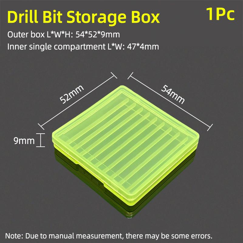 Ящик для хранения сверл, коробка для фрез, аксессуары для спиральных сверл, футляр для инструментов с 10 отделениями, пластиковый пустой органайзер