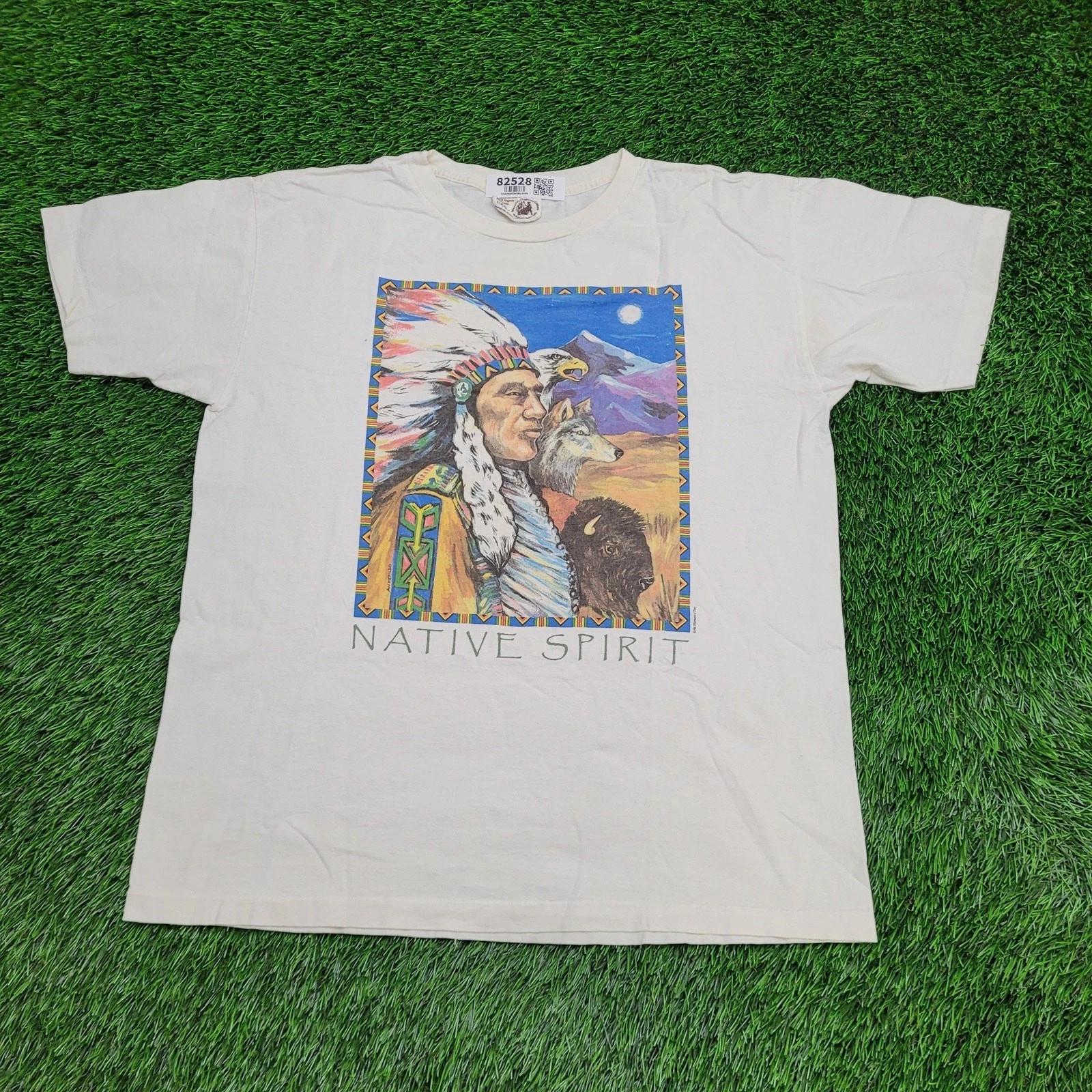 VTG Native-American Native Spirit Shirt Human-I-Tee Kemler L XL