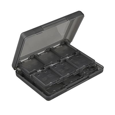 Contient 24 logiciels 3DS, grande mallette de rangement portable pour mémoire, stylet, jeux et cartes de logiciels 3DS, capacité, cartes, stylos, cartes, (Noir)