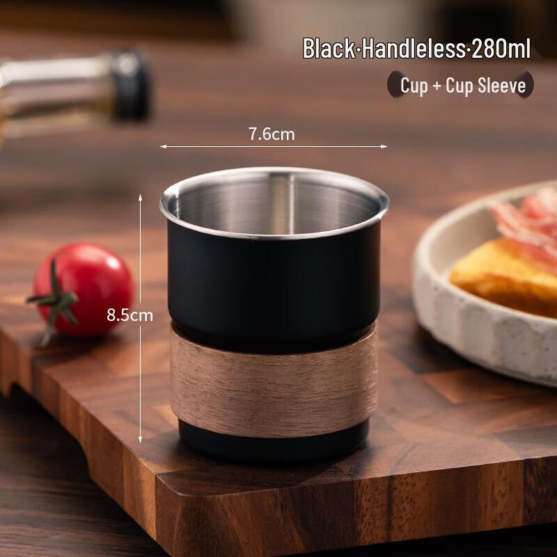 304 Stainless Steel Folding Camping Cup with Sleeve 280ml
