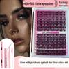 Dense Self-Grafted False Eyelash Clusters: 40D/50D European & American Style with Double-Head Glue, Remover, Brush Set