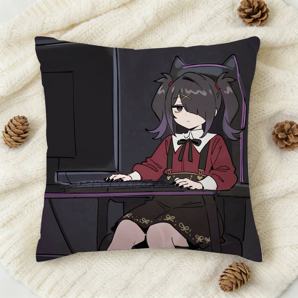 New AAme Chan Needy Streamer Overload Doublesided Printed Square Decorative Cushion Cover for Sofa Living Room Home Decor