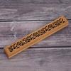 Horizontal Incense Burner, Incense Stick Burner, Incense Dishes, Made of Camphor Bamboo with Non-flammable Cotton and Lid, Wooden Incense Burner, Open