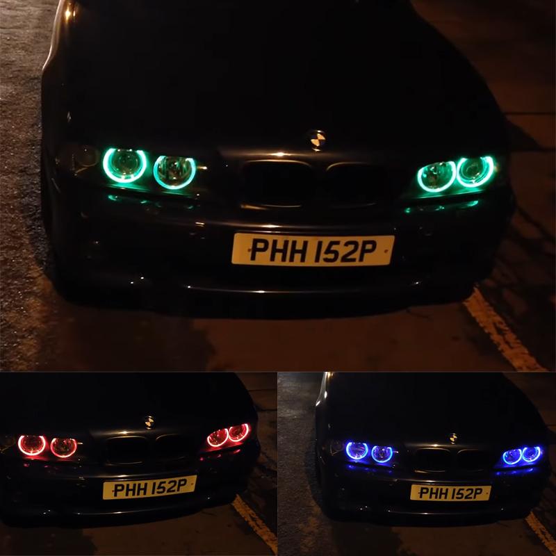 For BMW E87 E39 M5 E60 E61 E63 E64 M6 E65 E66 E83 X3 E53 X5 2000-2008 White Bright 20W LED Angel Eyes Marker Lights Bulbs Lamp