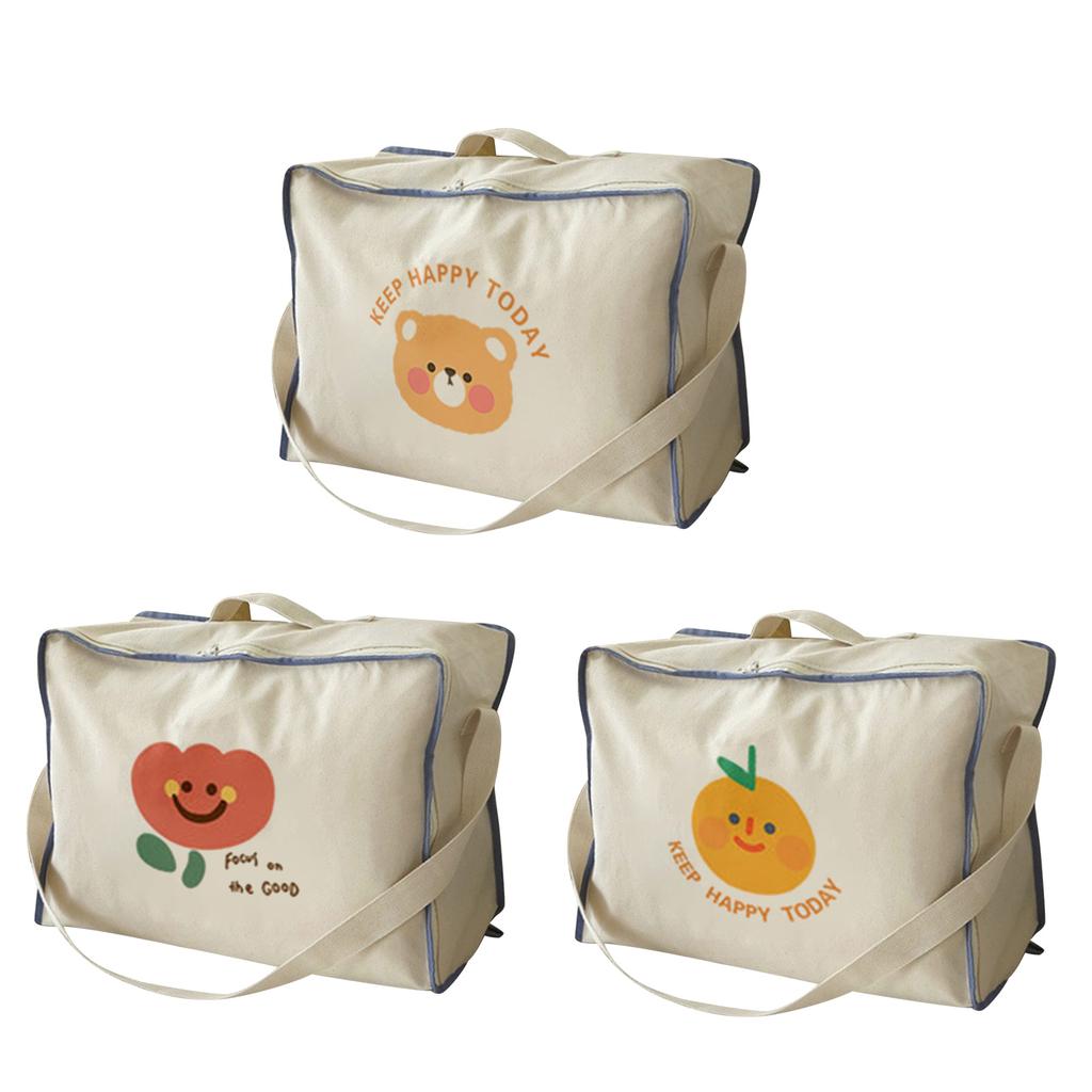 Cartoon Large Capacity Cotton Quilt Bag Kindergarten Cotton Quilt Storage Bag Pattern Cotton Storage Pouch for Nursery