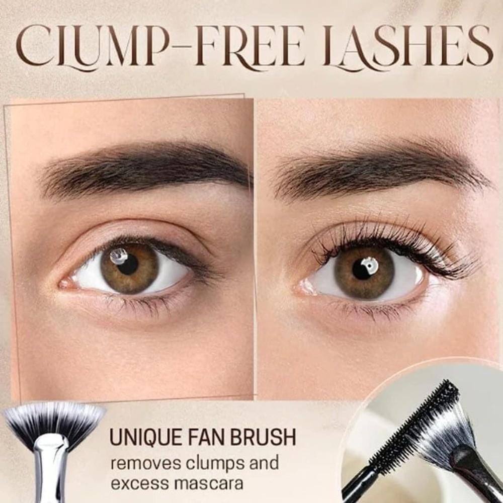 Natural Effect Scalloped Eyelash Eyebrow Brushes Soft Bristles Lash Separator Tool  For Women