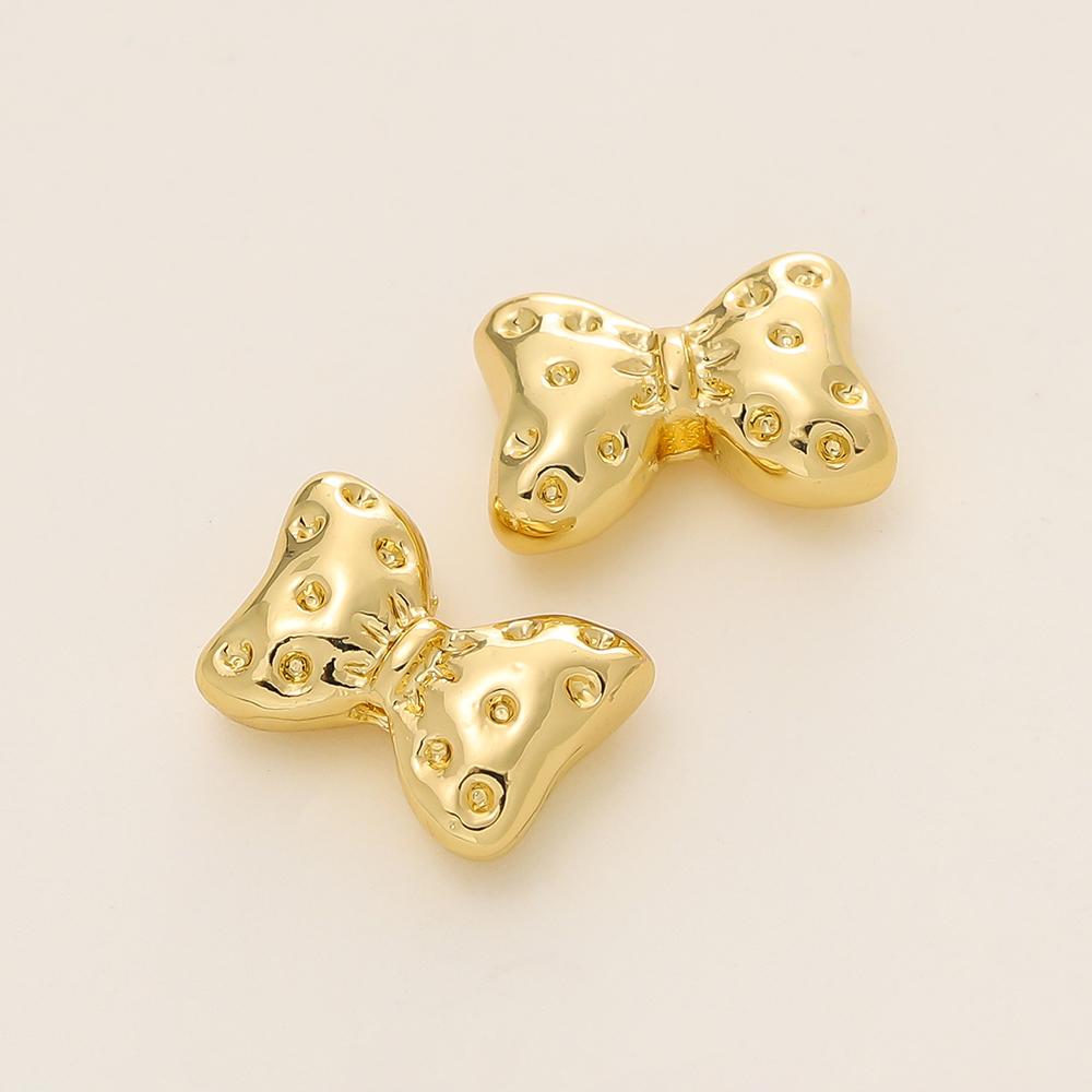 2/20Pcs/Pack 14/18K Gold Color Plated Metal Copper 4 Styles Spacer Beads For DIY Handmade Bracelet Jewelry Making Accessories