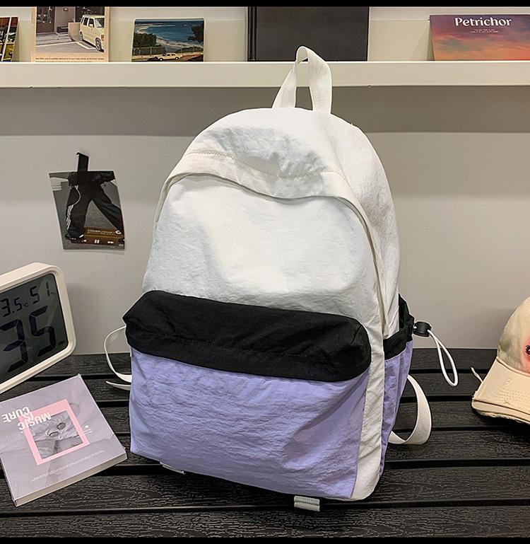 Schoolbag Japanese large-capacity color matching lightweight women's 1011 new junior high school high school student backpack commuter sports backpack