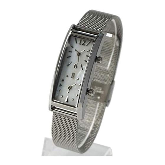 

[GRANDEUR] Женские часы GRANDEUR Dual Time с тонким сетчатым ремешком из нержавеющей стали GSX048W11, легкие, 45 г