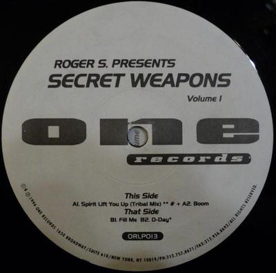 LP Record ROGER SANCHEZ  Secret Weapons Volume I ORLP013 ONE S 1994 US Dance  Electronica Used