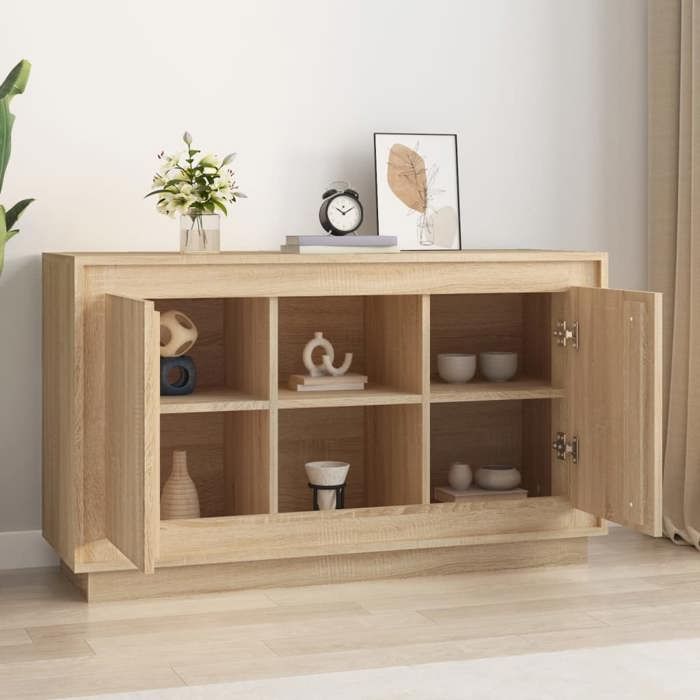 VidaXL Buffet, Sideboard with Compartments and Doors, Living Room Dining Room Interior Storage Furniture, Modern, 831880