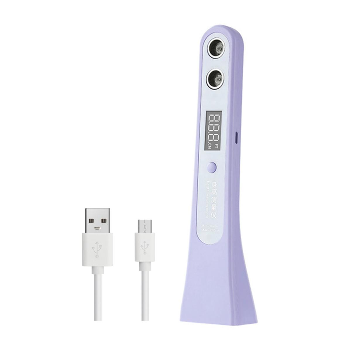 

Портативный ультразвуковой прибор для измерения высоты с ЖК-дисплеем, портативный, беспроводной, для детей и взрослых, инфракрасный прибор для измерения высоты, линейка фиолетовый