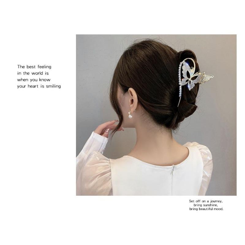 Rhinestone Butterfly Hair Clip Temperament Hair Clip