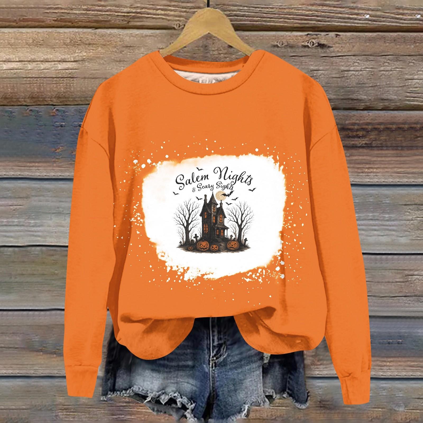 

Женская мода с принтом, длинный рукав, свободный круглый вырез, свитшот, осень M