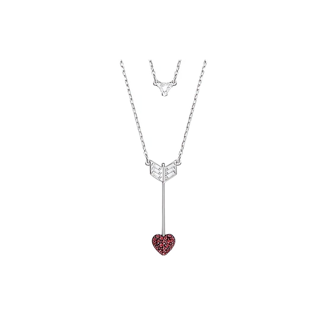 Swarovski Minimalist Good Cute Cupids Arrow Two-In-One Necklace Women necklace 5253266 Box (Random Color)