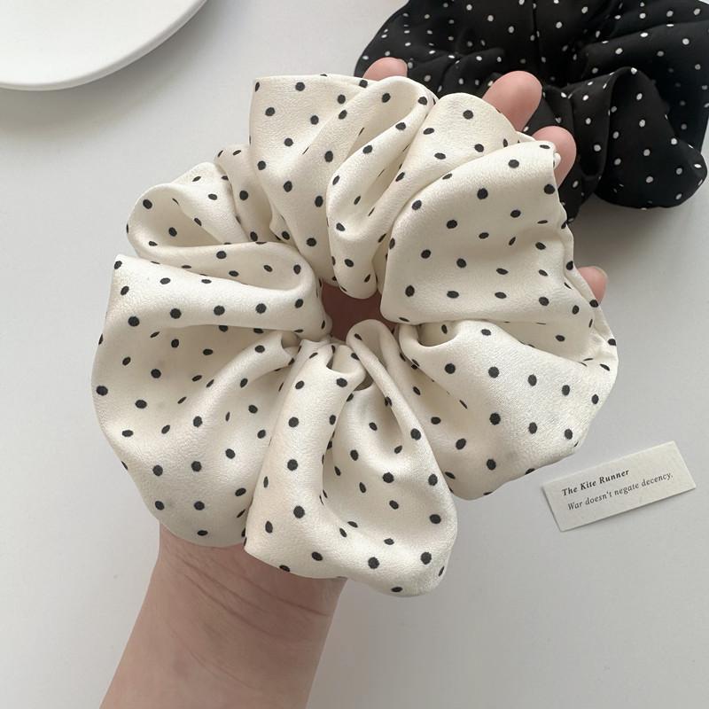 2 Stück Elegante Haargummis Damen Minimalistisch Simulationsseide Haargummis Wellenpunkt Elastische Haarschleife Pferdeschwanz Haaraccessoires
