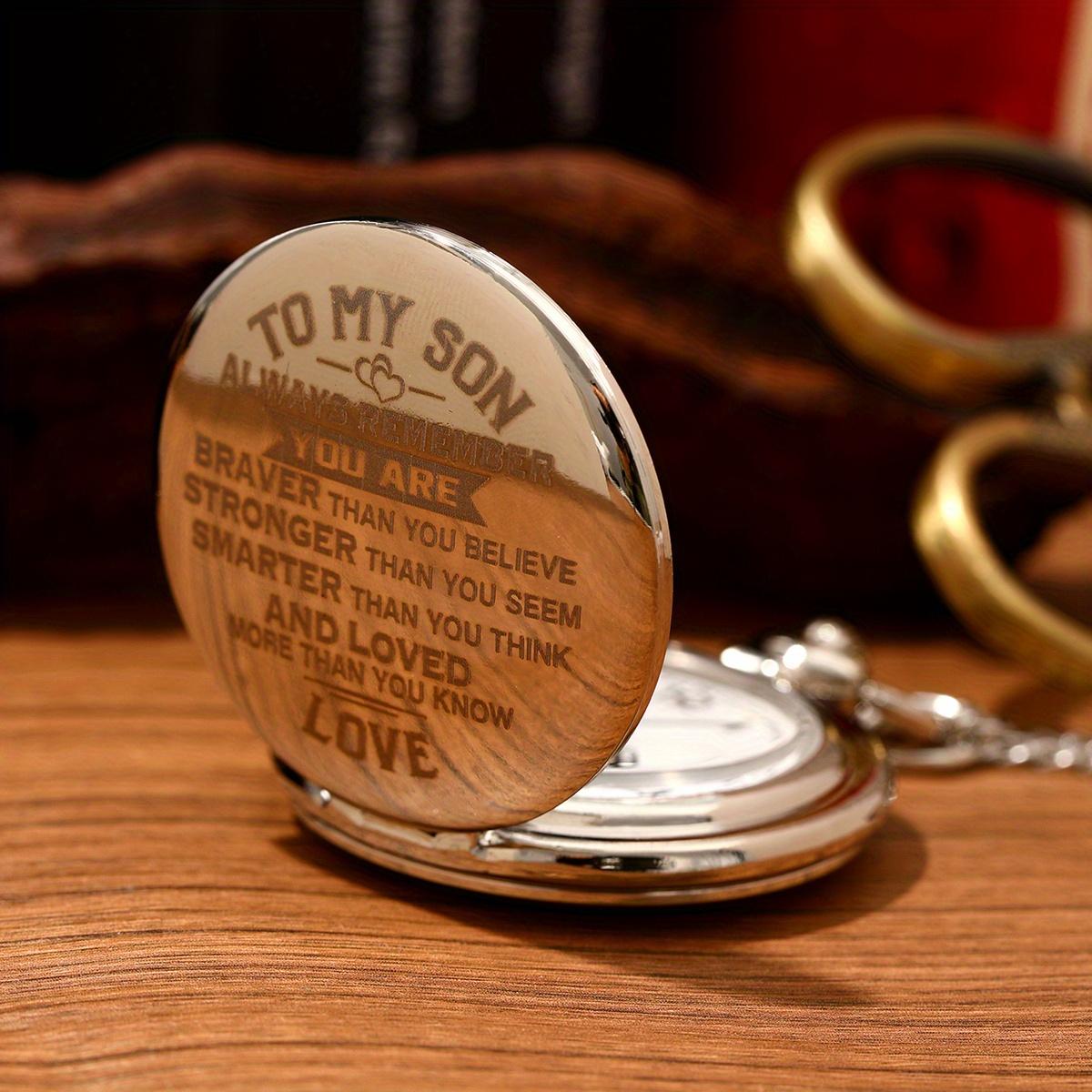 Best Gift Pocket Watch To My Son Quartz Pocket Watch Chain for