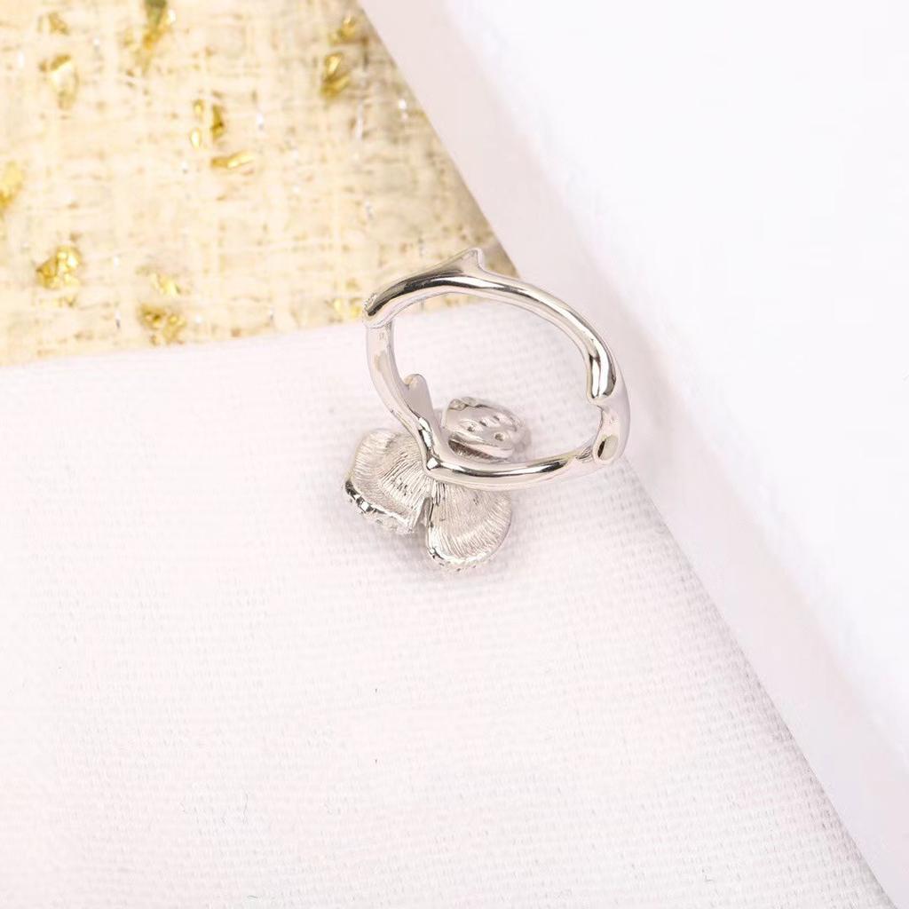 Gifts Sale New Trend Top Quality Hot Brand Classic Europe Luxury Jewelry Rings For Women Rose Flower Wedding Engagement Rings