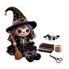 Bastelset für Kinder und Erwachsene Skelett Hexe Patchwork-Set, Gothic Mädchenpuppe DIY Gruselige Halloween-Näherei für Erwachsene Teenager Handgemachtes Geschenk Handarbeits-Starter