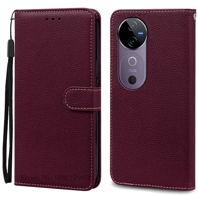 For Vivo V40 Case Wallet Leather Flip Cover For Vivo V40 5G Case Vivo V40 Pro Phone Cover Coque Fundas Book Shell