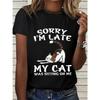 Summer Women's Top Lovely Cat 3d Print Tshirt Women Fashion T-shirt Crew Neck Short Sleeve T Shirt Animal Tops Tees Y2k Clothing