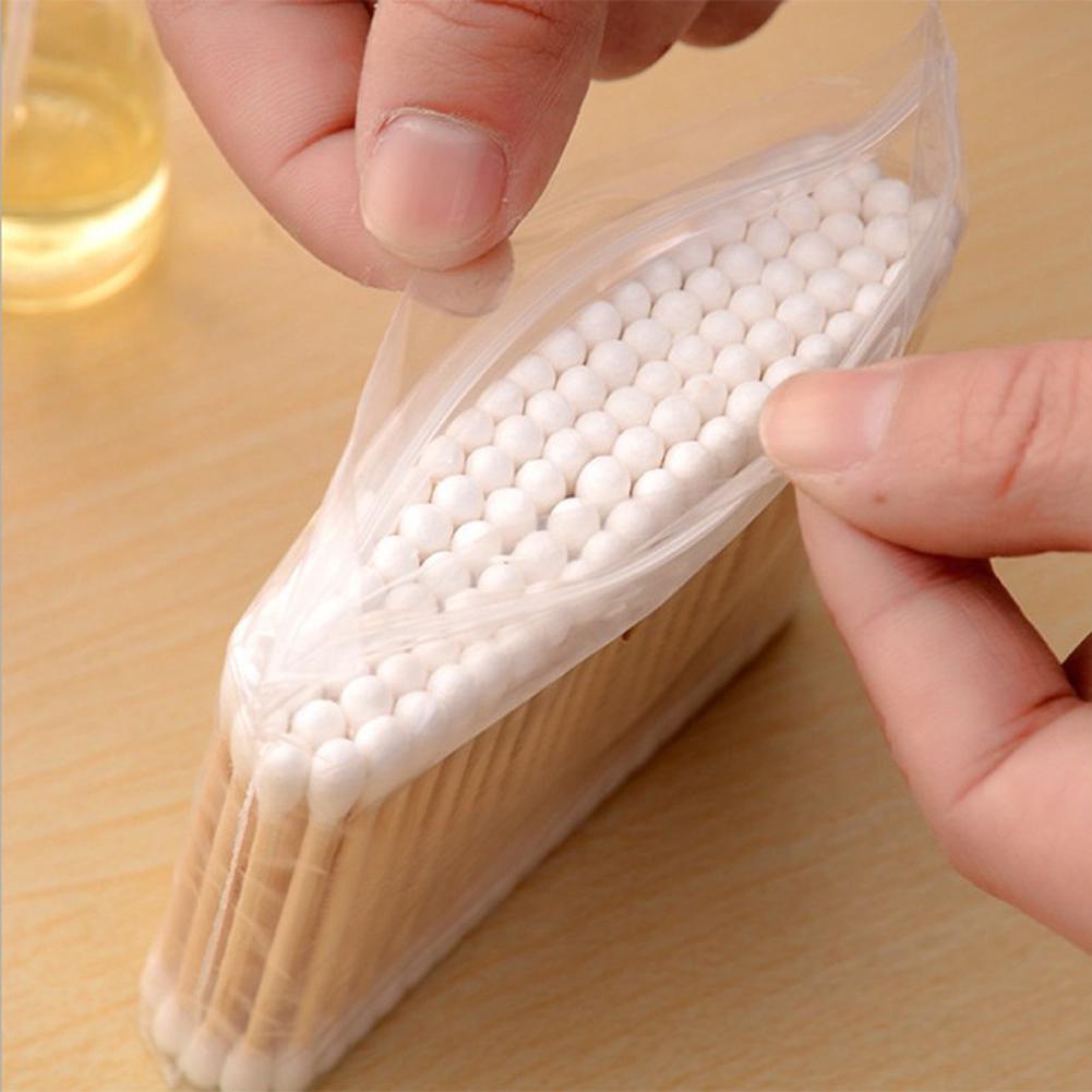 100 Stück Wattestäbchen Biologisch abbaubare Wattestäbchen Multifunktionale Bio-Wattestäbchen für Ohren Make-up Tägliche Reinigung