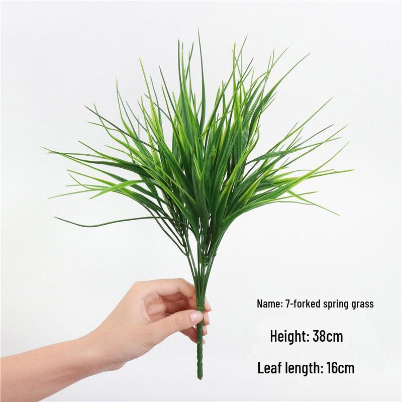 Artificial Green Plant Bundle: Decorative Plastic Grass, Water Grass, Plastic Flower, and Fern.