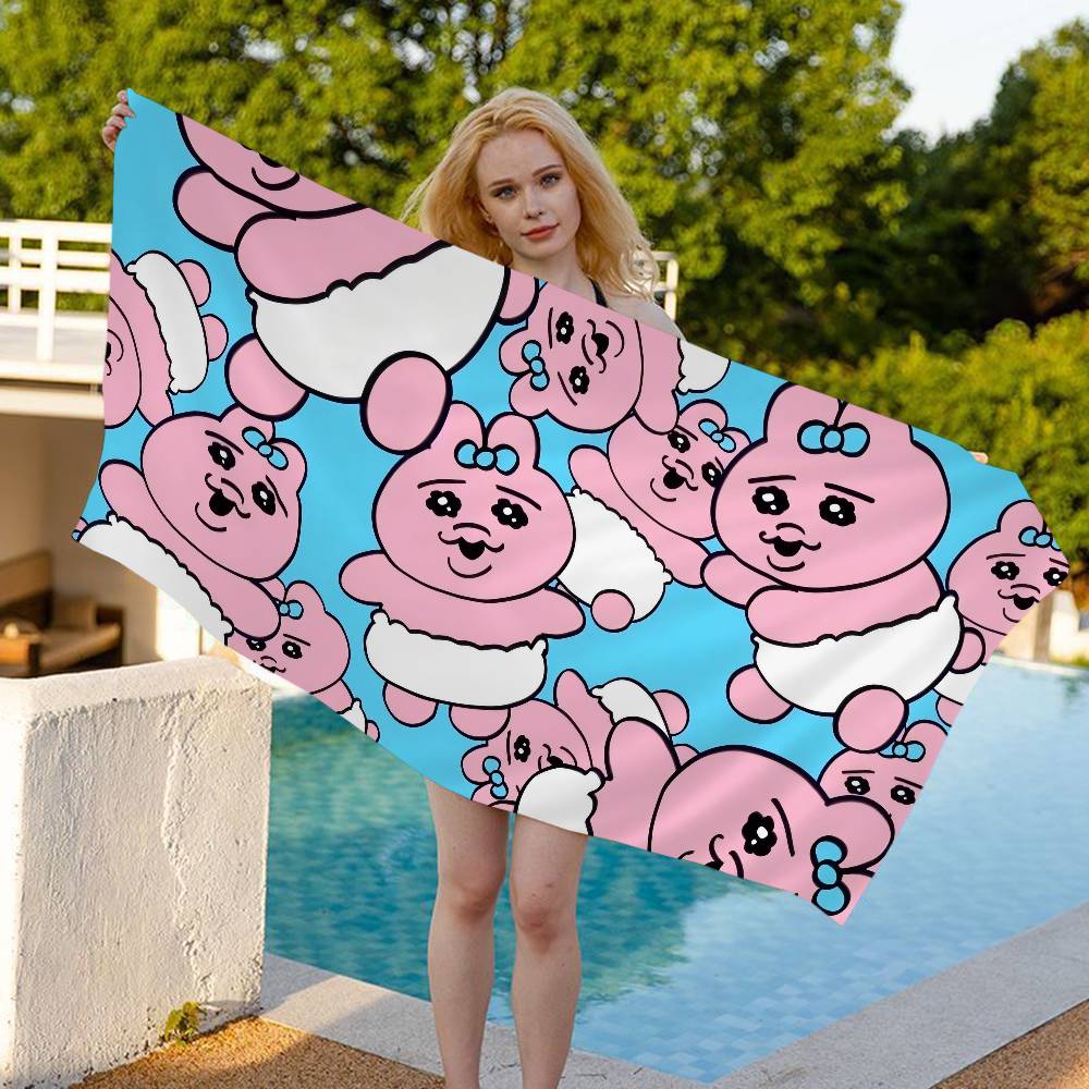 O-Opanchu Cute Usagi Microfiber Beach Towel Absorbent Quick dry Soft Yoga Swimming Resort Mountain Climbing Towel