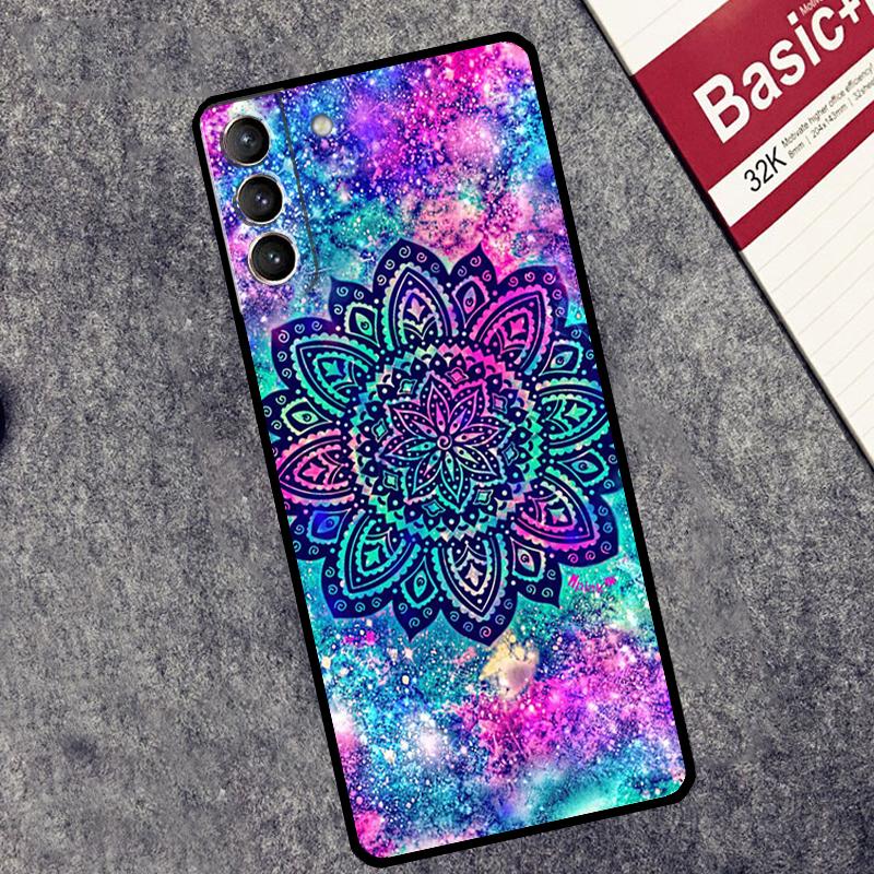 Flowers Mandala Floral Case For Samsung Galaxy S26 S25 S24 Ultra S20 FE S21 S22 S23 Plus S10 S25 FE Cover Couqe