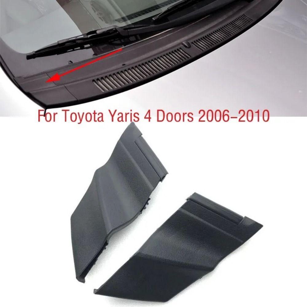 1 pair Plastic Car Wrap Corner Trim Black Cowl Cover Trim for Toyota Yaris 4 Doors 2006-2010