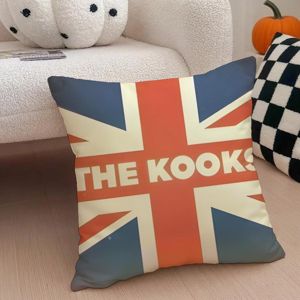 band indie The KKooks Cushion Cover Throw Pillow Cover Hidden Button Durable Polyester Chair Cushion