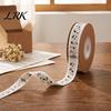 Fabric Ribbon for Scrapbooking Black and White Musical Notes Cotton Ribbon, 5/8" x 11 Yards Music Skin Friendly Trim Note Printed Gift Wrapping