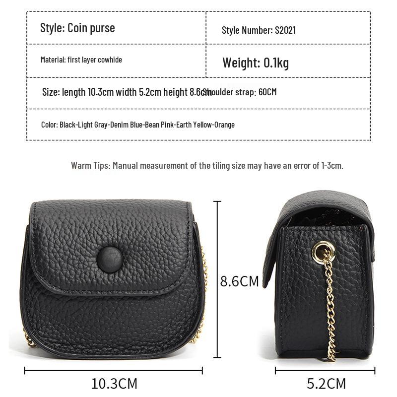 Portmoneu mini crossbody din piele naturală pentru femei