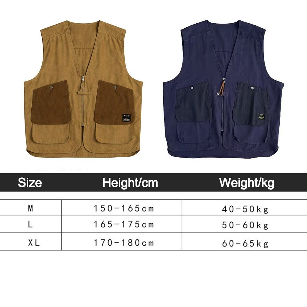 V-Ne Svel Workwear Vest Multi-pocket Sleeveless Jacket Trendy Vest Women