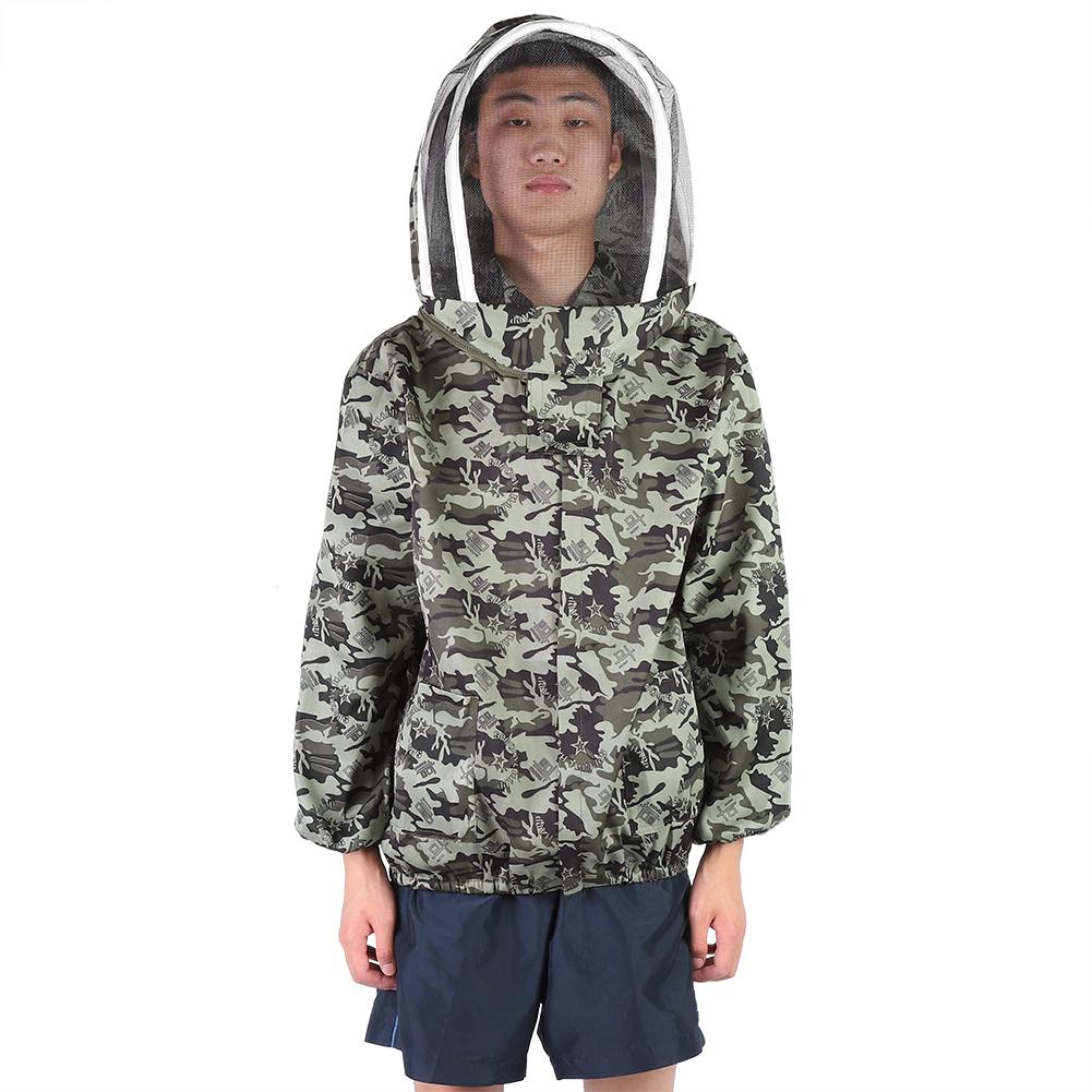 Foldable Beekeeping Protective Veil Jacket Double Zippered Bee Suit Beekeeper Supplies