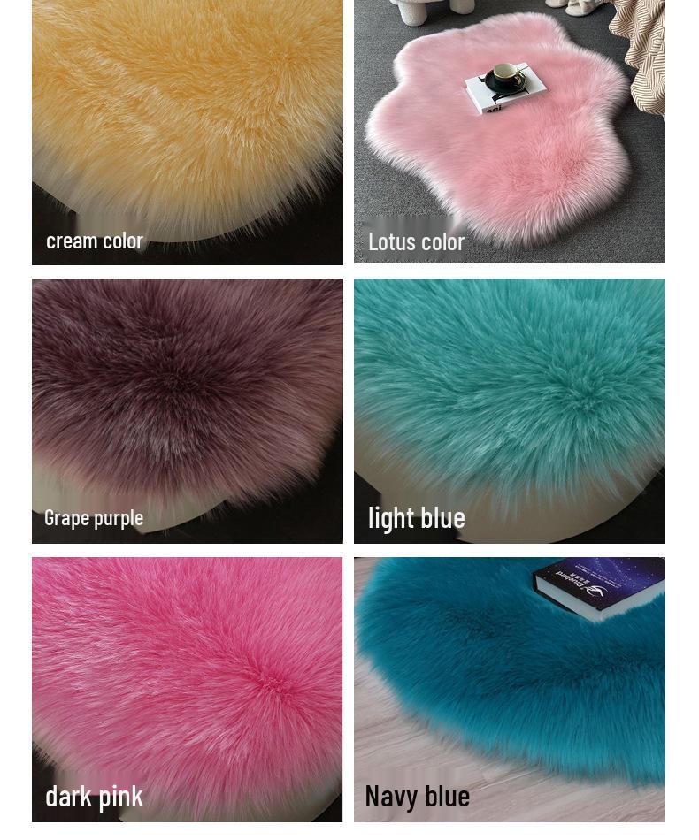Heart-Shaped Plush Rug for Bedroom & Living Room - Cloud Style