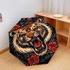 1 Stück Automatischer Faltregenschirm - Tiger-Muster, Tragbares & Faltbares Design mit 8 Speichen, Weihnachts-Geburtstagsgeschenke