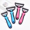 Pet Grooming Rake, Dual-Sided Stainless Steel Blades, Pet Deshedding And Dematting Brush, Undercoat Rake for Dogs Cats Thick Coats Detangling