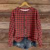 Women's Vintage Knit Button Vintage Floral Stripe Print Cardigan Jacket