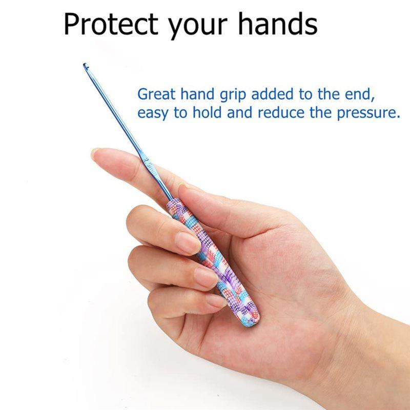 Ergonomic Crochet Hooks Set, Handles& Alumina Knitting Needles For DIY Weaving Projects